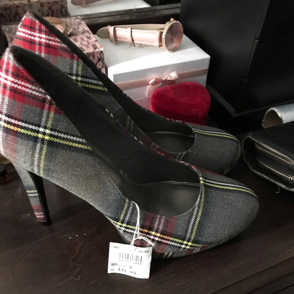 Plaid High Heels